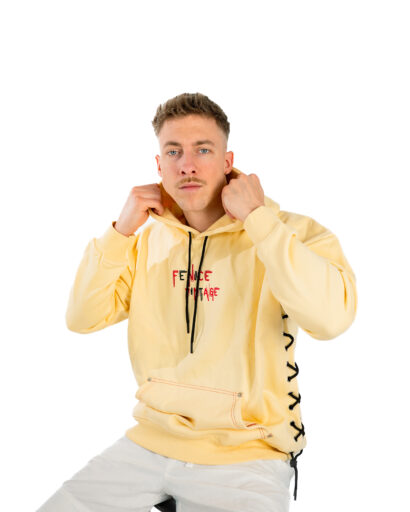 Legacy Lace-Up Hoodie in Cream