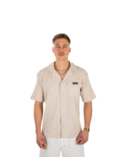 Artisan Waffle Shirt in Cream