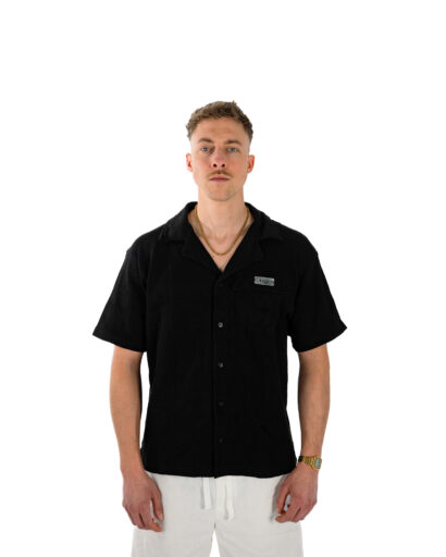 Artisan Waffle Shirt in Black