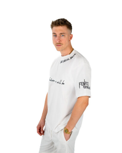 Sera Collar Tee in White