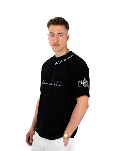 Sera Collar Tee in Black